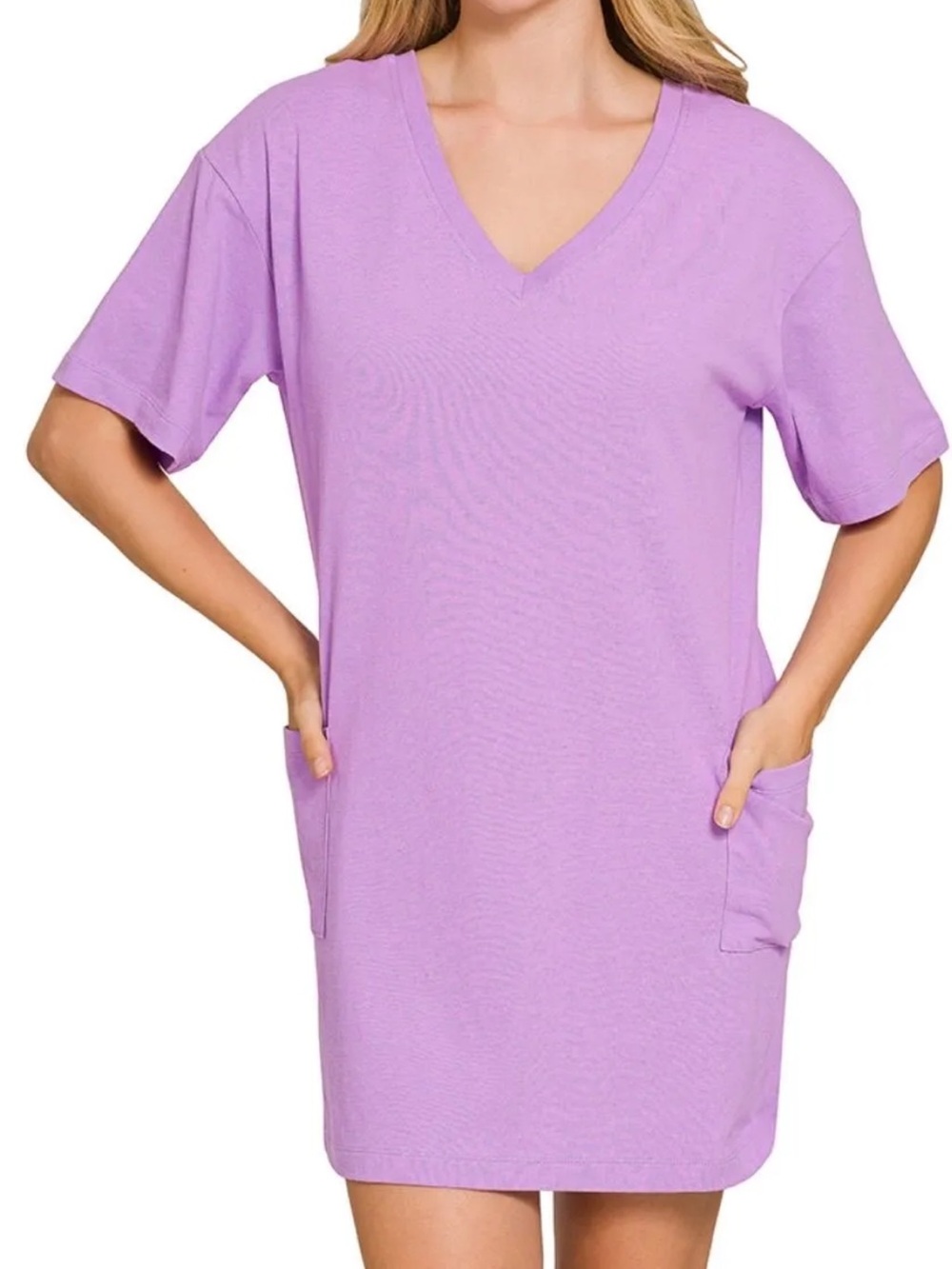 NWOT Zenana Two-Way T-Shirt Dress Size L